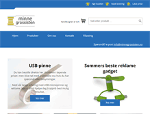 Tablet Screenshot of minnegrossisten.no